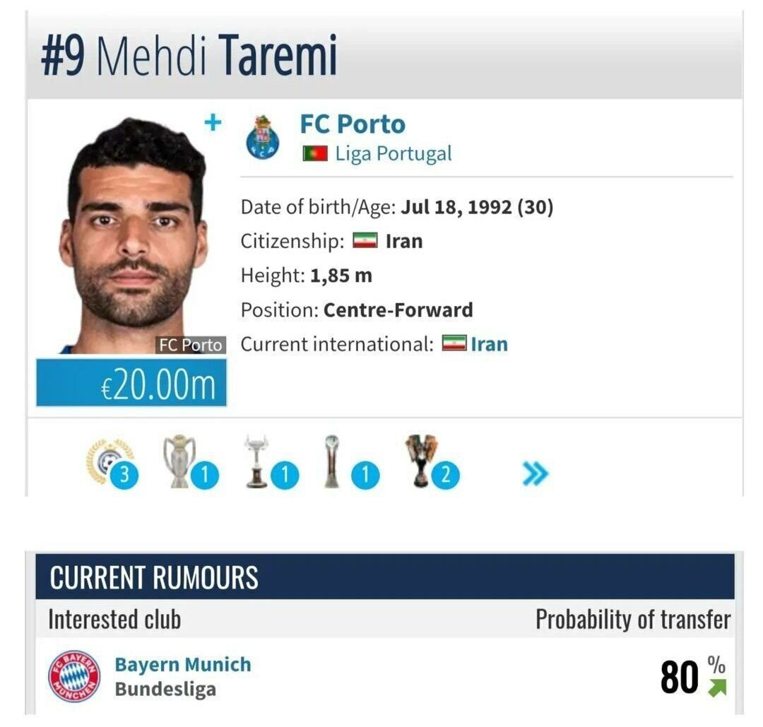 طارمی در یک قدمی بایرن مونیخ