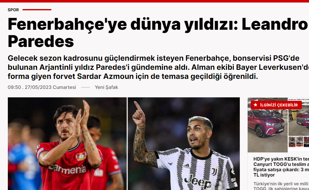 پیشنهادات فرانسوی و ترکیه‌ای برای سردار آزمون