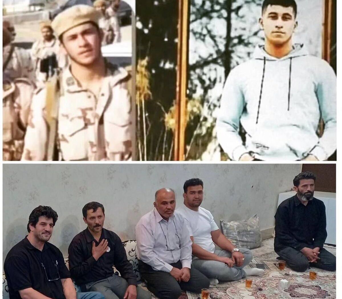 (عکس) رسول خادم به دیدار خانوده مرزبان شهید شده رفت