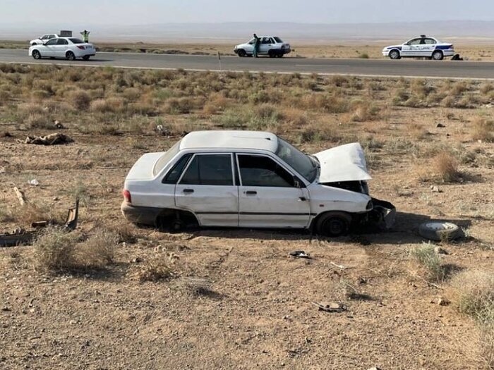 تصاویری از واژگونی اتوبوس جاده سبزوار به نیشابور