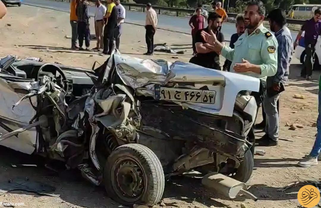 (عکس) تصاویر دلخراش صحنه تصادف منجر به فوت ترنم شاهین‌زاده