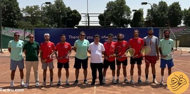 حضور امیر قلعه نویی در تمرین تیم ملی تنیس