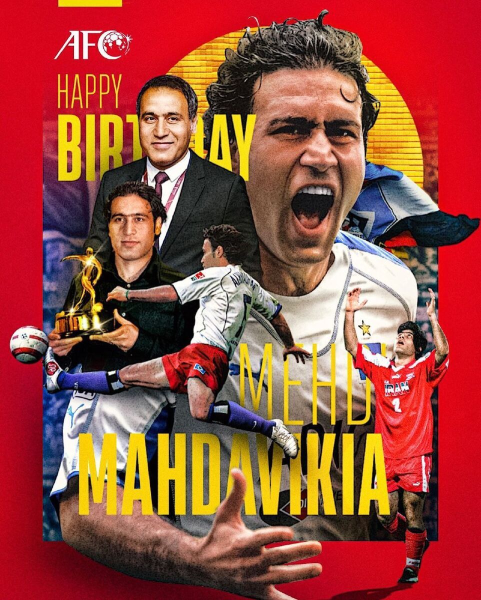 (عکس) پوستر AFC به بهانه تولد ۴۶ سالگی مهدی مهدوی‌کیا