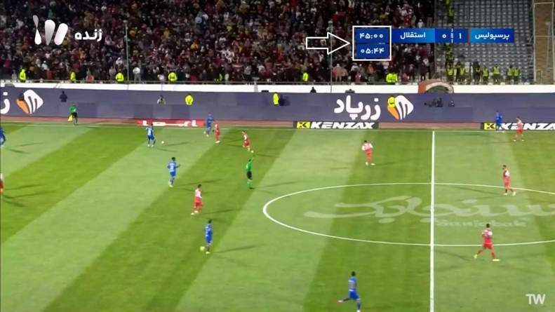 ناداوری عجیب در نیمه‌ی اول دربی تهران