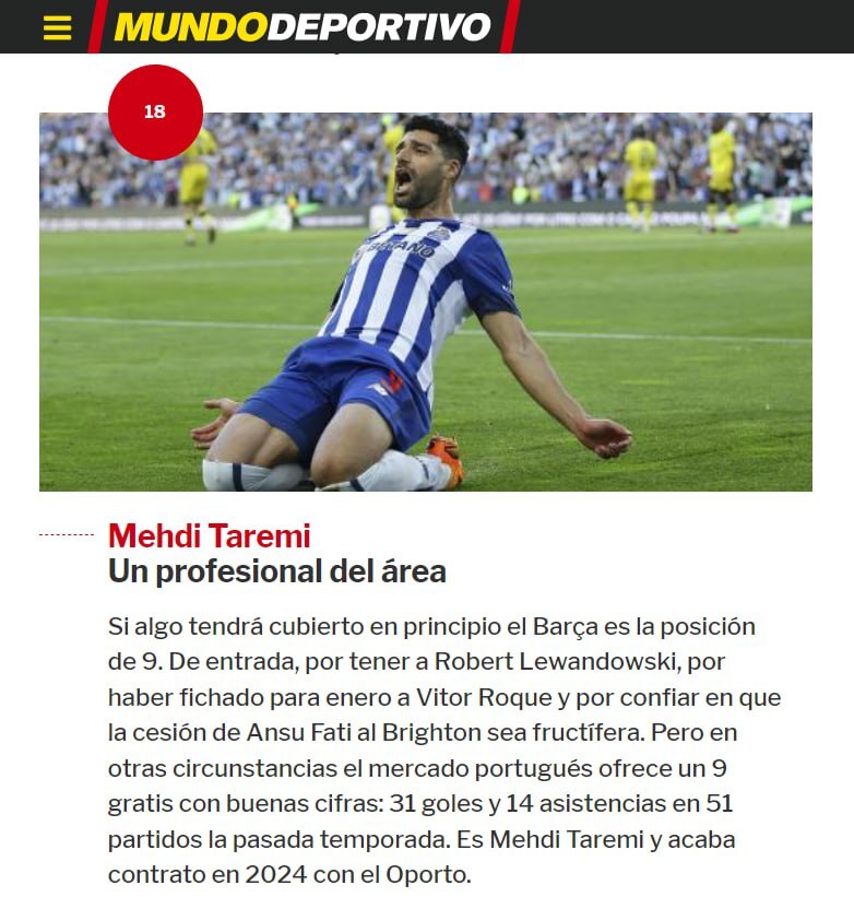 جذب طارمی در تابستان بعد به بارسا پیشنهاد شد!