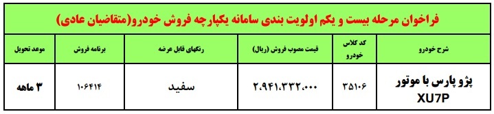 طرح جدید فروش فوری پژو پارس، مهر ۱۴۰۲ + جدول و شرایط