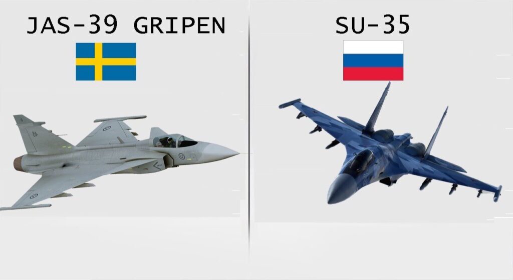 (تصاویر) مقایسه JAS-۳۹ Gripen و Sukhoi SU-۳۵؛ جنگنده سوئدی بهتر است یا روسی؟