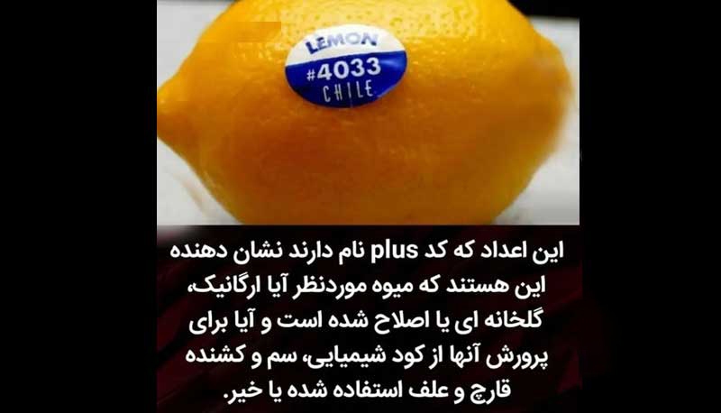 معنی برچسب روی میوه‌ها چیست؟