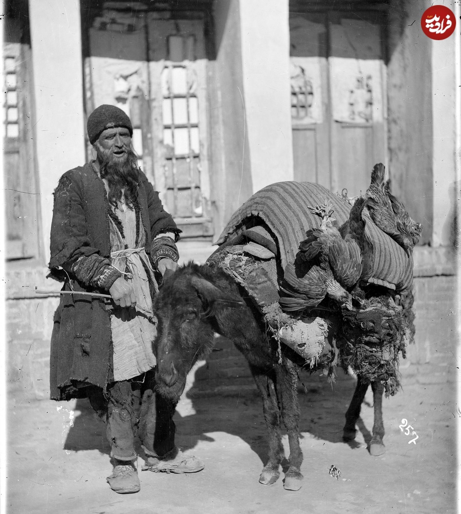 (تصاویر) سفر به عصر قاجار؛ از مرغ‌فروشی با الاغ پیر تا قلیان‌کشی زنانه در کوه
