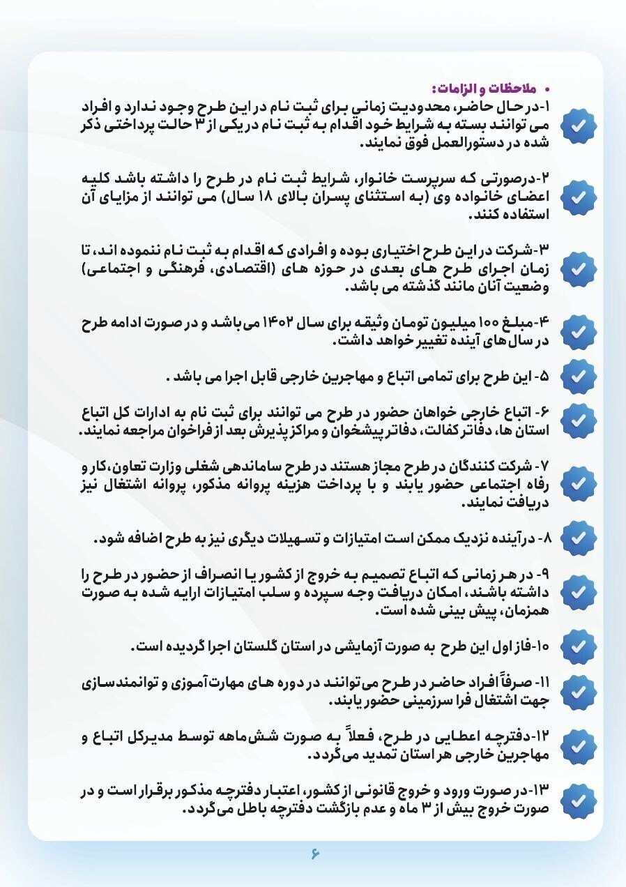 جزئیات «طرح سپرده گذاری اتباع و مهاجرین خارجی» در ایران