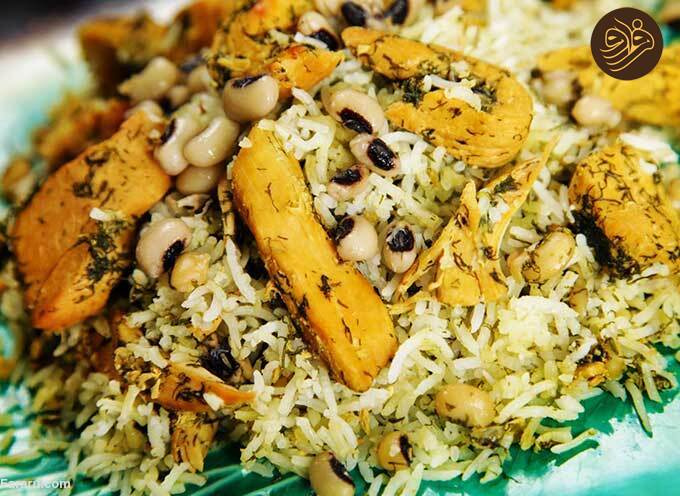 لوبیا پلو شیرازی