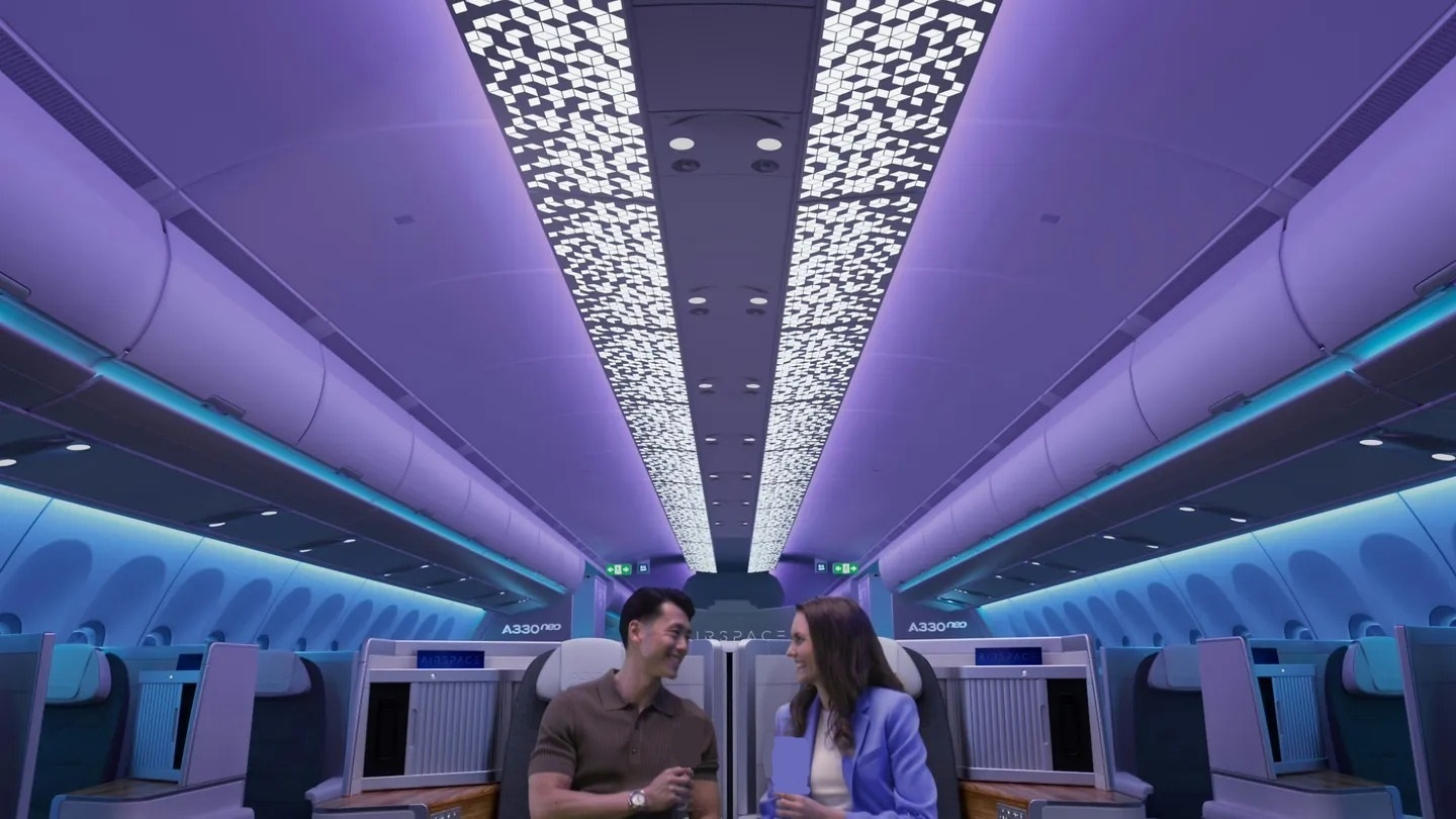 نتیجه توسعه مداوم کابین ایرباس به منظور افزایش جذابیت آن برای مسافران