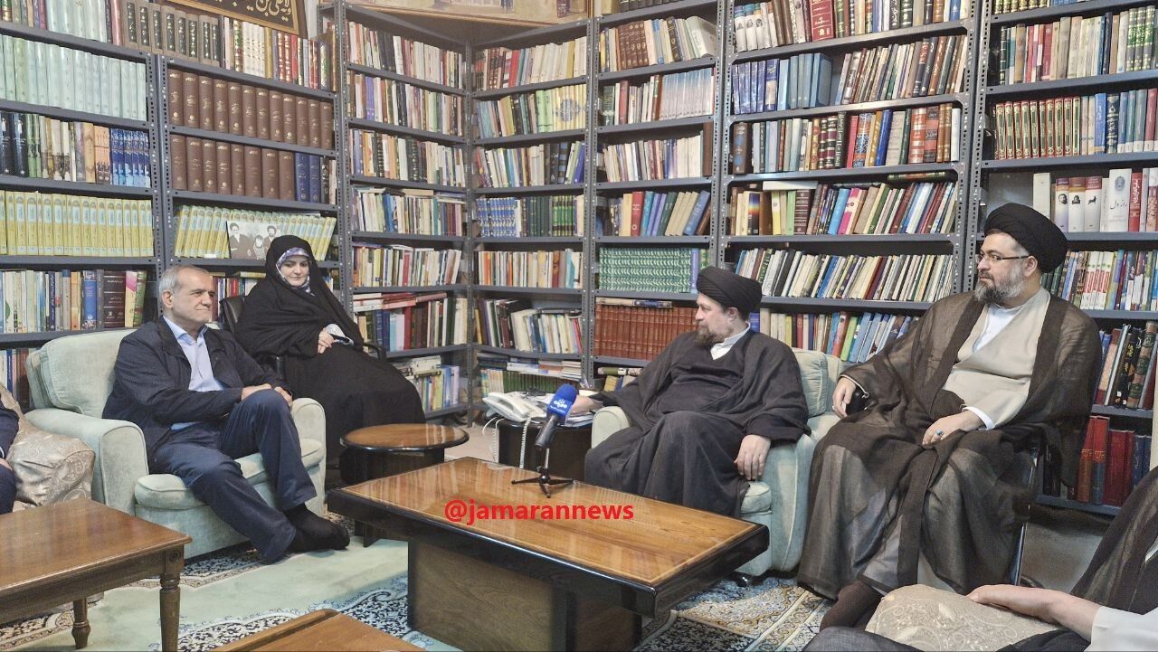 (عکس) مسعود پزشکیان با سید حسن خمینی دیدار کرد