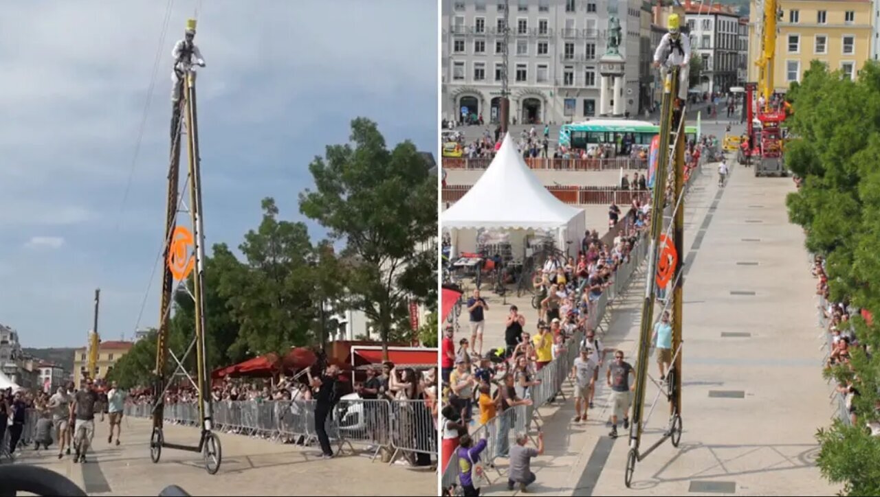 (عکس) بلندترین دوچرخه سوارشدنی که رکورد‌های گینس را به‌دست آورد