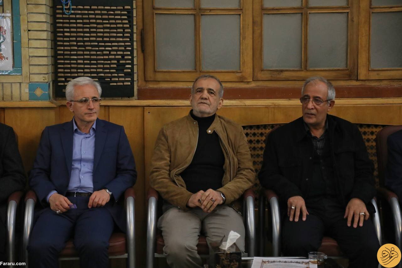 (عکس) مسعود پزشکیان در مراسم همسر این چهره فوتبالی