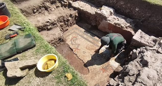 کشف یک موزائیک باستانی به نام «آکواریوم یخ زده در سنگ» با قدمتی ۲ هزار ساله