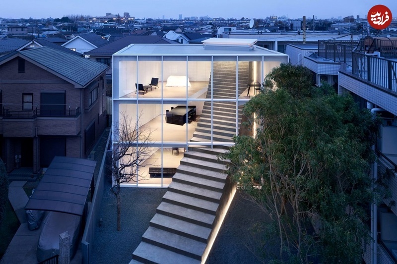 (تصاویر) معماری منحصربه‌فرد و «پلکان» متفاوت این خانۀ ژاپنی