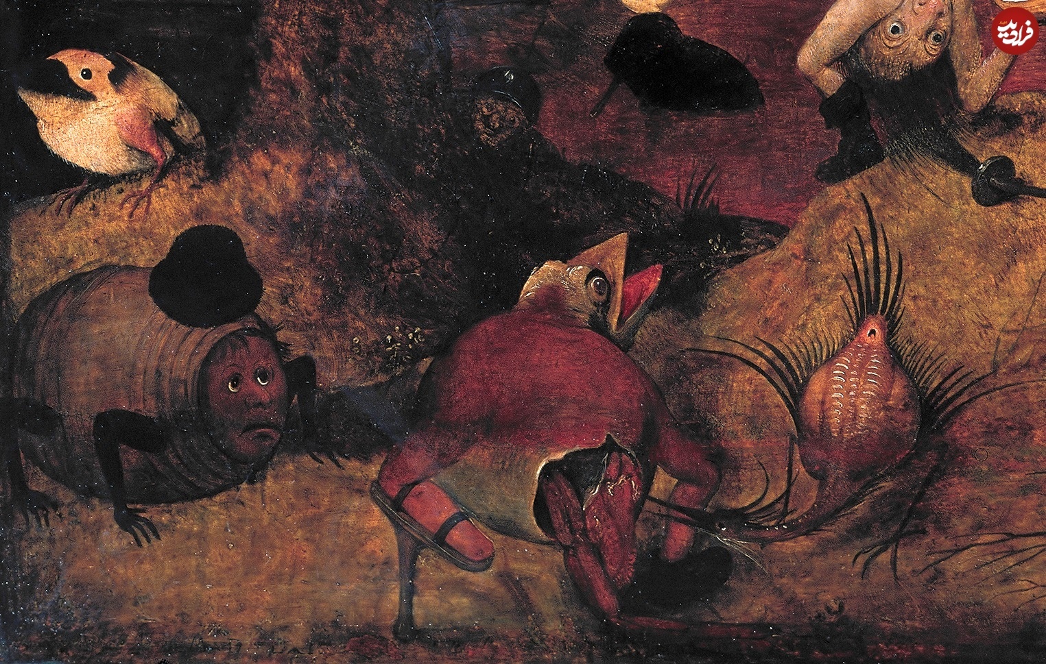 زنی که جهنم را غارت می‌کند؛ صحنه‌های عجیب یک نقاشی ۴۵۰ ساله