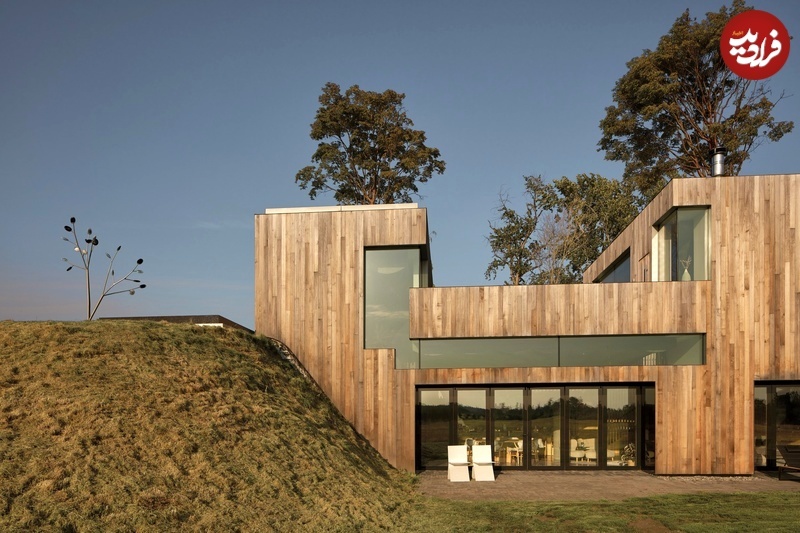 (تصاویر) معماری استثنائی خانه‌ای که انگار متعلق به یک تمدن بیگانه است