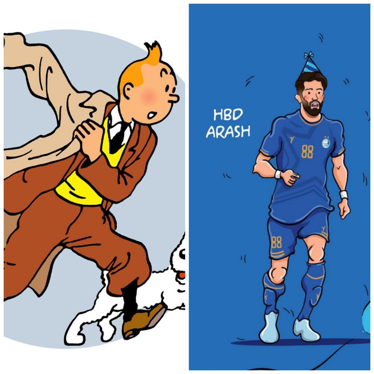 (عکس) پوستر باشگاه استقلال برای تولد آرش رضاوند