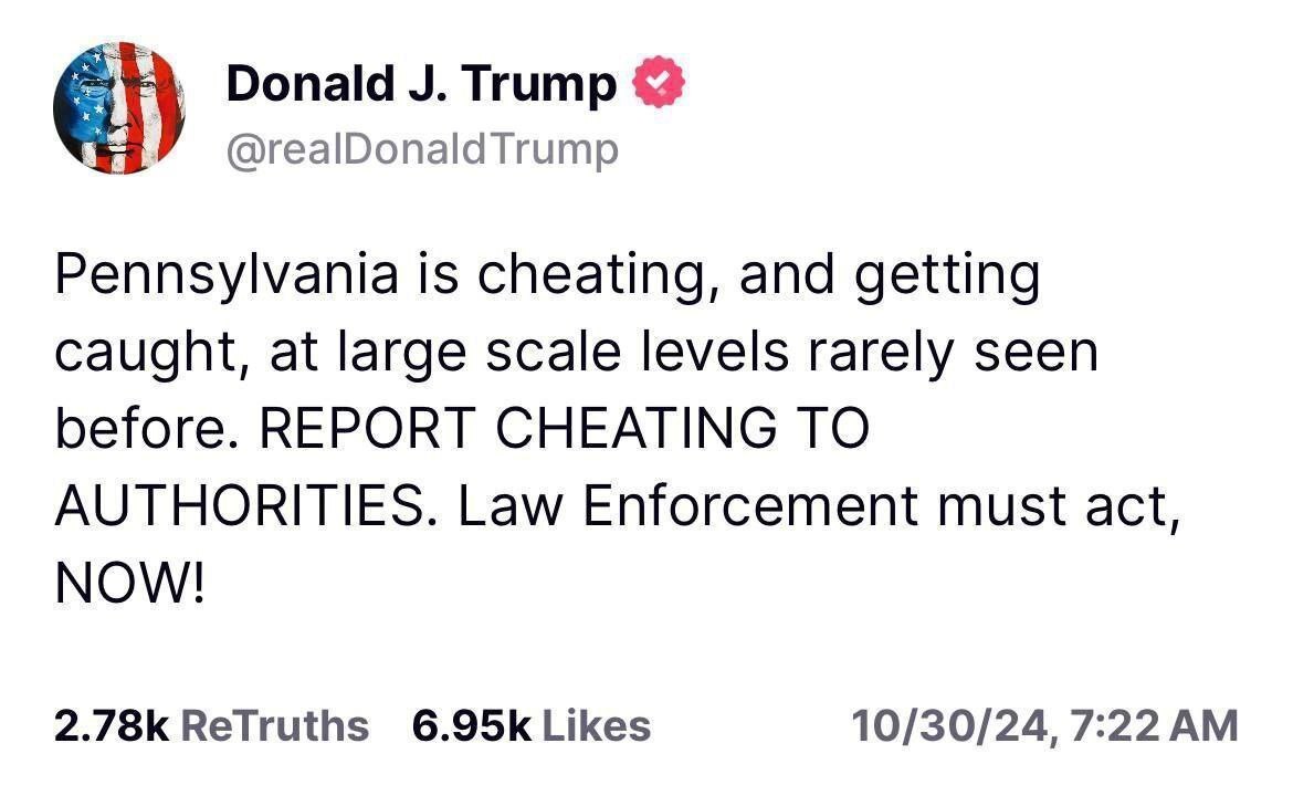 ترامپ مدعی تقلب گسترده در انتخابات ۲۰۲۴ شد