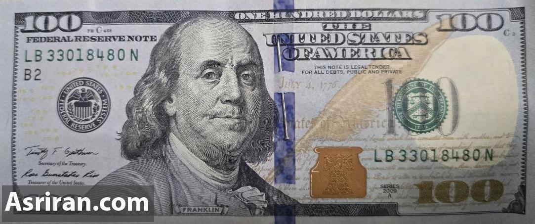 عکس ۱۰۰ دلاری جدید