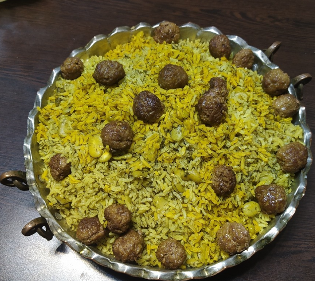 طرز تهیه باقالی پلو با خوراک کوفته قلقلی
